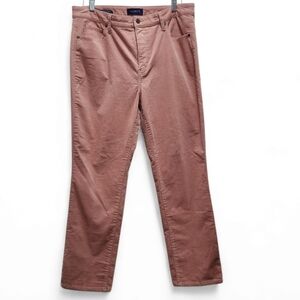 Talbots Pink Stretch Soft Brushed Corduroy Pants Straight Leg Size 14P Y2K